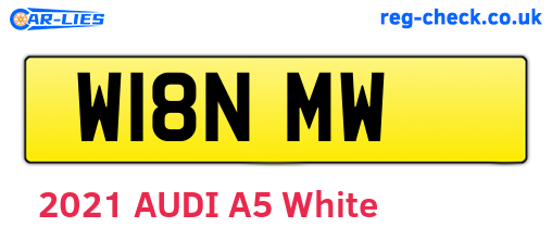 W18NMW are the vehicle registration plates.