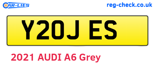 Y20JES are the vehicle registration plates.