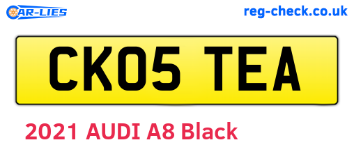CK05TEA are the vehicle registration plates.