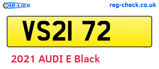 VS2172 are the vehicle registration plates.