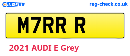 M7RRR are the vehicle registration plates.