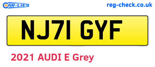 NJ71GYF are the vehicle registration plates.