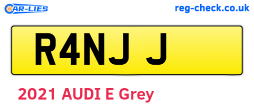 R4NJJ are the vehicle registration plates.