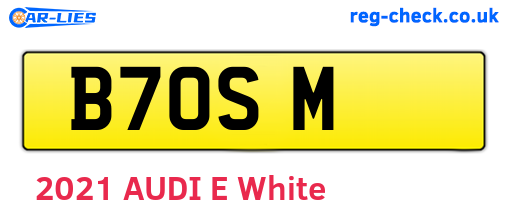 B7OSM are the vehicle registration plates.