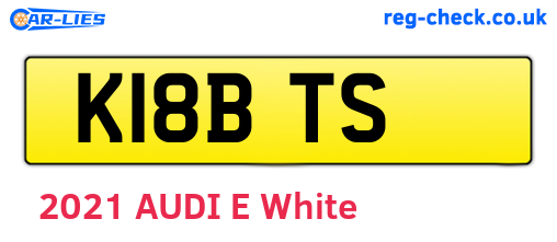 K18BTS are the vehicle registration plates.