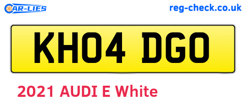 KH04DGO are the vehicle registration plates.