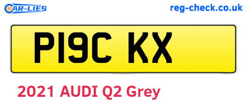 P19CKX are the vehicle registration plates.