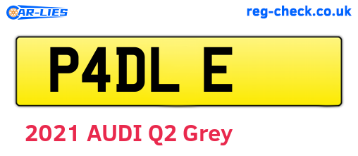 P4DLE are the vehicle registration plates.