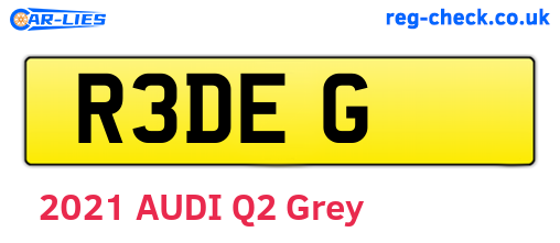R3DEG are the vehicle registration plates.