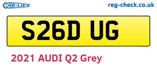 S26DUG are the vehicle registration plates.