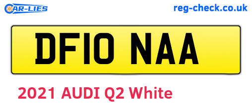 DF10NAA are the vehicle registration plates.