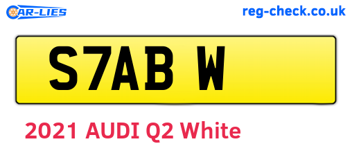 S7ABW are the vehicle registration plates.