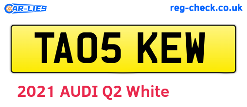 TA05KEW are the vehicle registration plates.