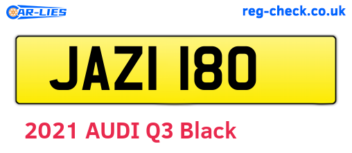 JAZ1180 are the vehicle registration plates.