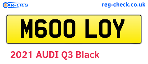 M600LOY are the vehicle registration plates.