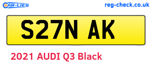 S27NAK are the vehicle registration plates.