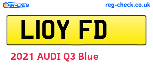L10YFD are the vehicle registration plates.