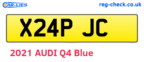 X24PJC are the vehicle registration plates.
