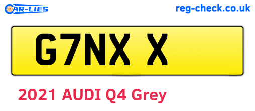 G7NXX are the vehicle registration plates.