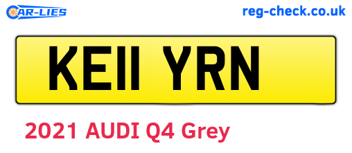 KE11YRN are the vehicle registration plates.