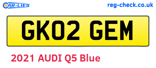 GK02GEM are the vehicle registration plates.