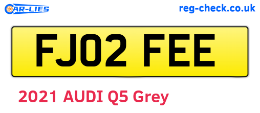 FJ02FEE are the vehicle registration plates.