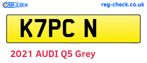 K7PCN are the vehicle registration plates.