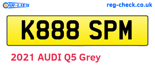 K888SPM are the vehicle registration plates.