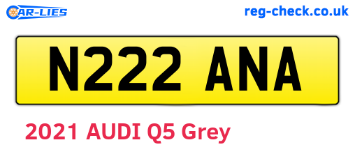 N222ANA are the vehicle registration plates.