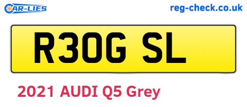 R30GSL are the vehicle registration plates.