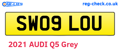 SW09LOU are the vehicle registration plates.