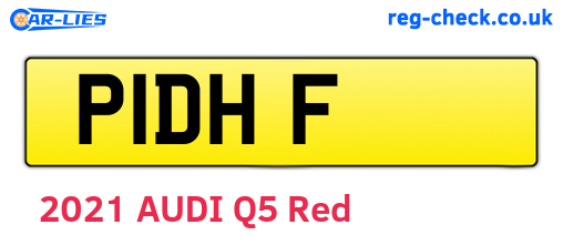 P1DHF are the vehicle registration plates.