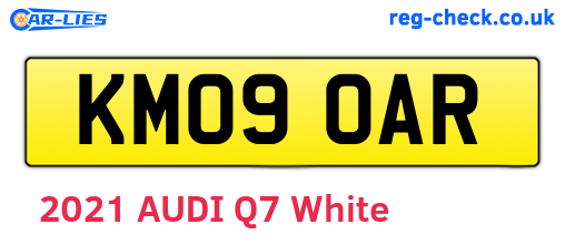 KM09OAR are the vehicle registration plates.