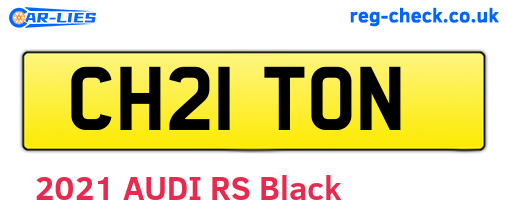 CH21TON are the vehicle registration plates.