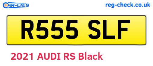 R555SLF are the vehicle registration plates.