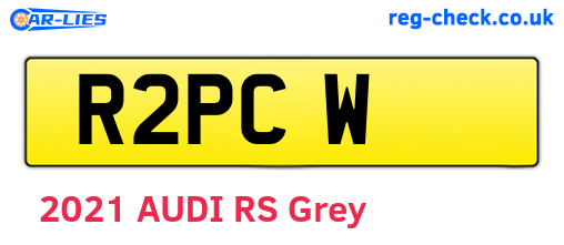 R2PCW are the vehicle registration plates.