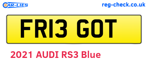 FR13GOT are the vehicle registration plates.