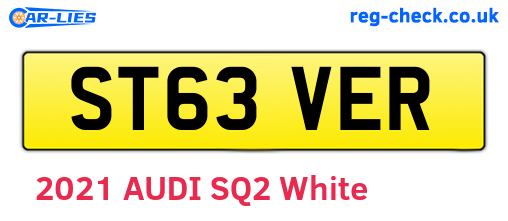ST63VER are the vehicle registration plates.