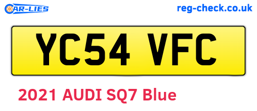 YC54VFC are the vehicle registration plates.