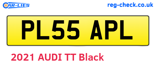 PL55APL are the vehicle registration plates.