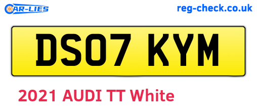 DS07KYM are the vehicle registration plates.