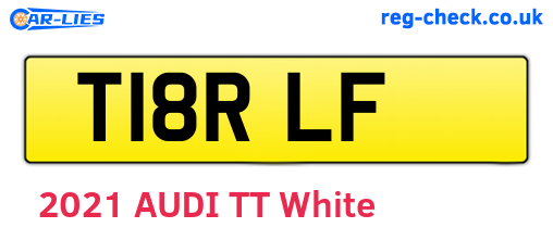 T18RLF are the vehicle registration plates.