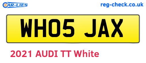 WH05JAX are the vehicle registration plates.