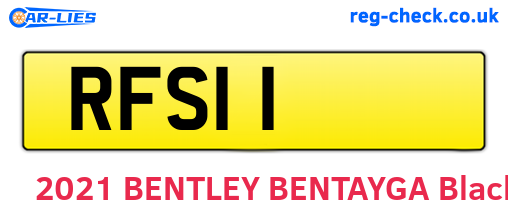 RFS11 are the vehicle registration plates.