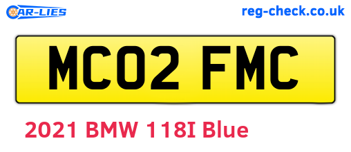 MC02FMC are the vehicle registration plates.