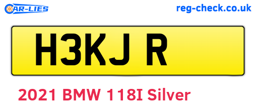 H3KJR are the vehicle registration plates.