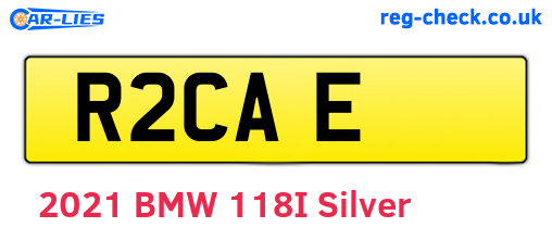 R2CAE are the vehicle registration plates.