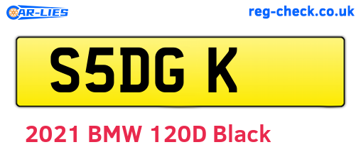 S5DGK are the vehicle registration plates.