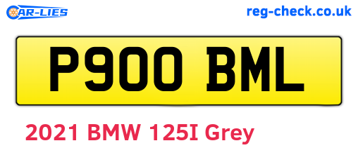 P900BML are the vehicle registration plates.