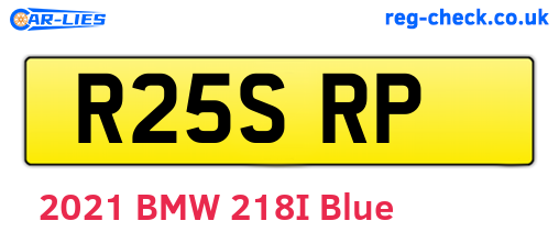 R25SRP are the vehicle registration plates.